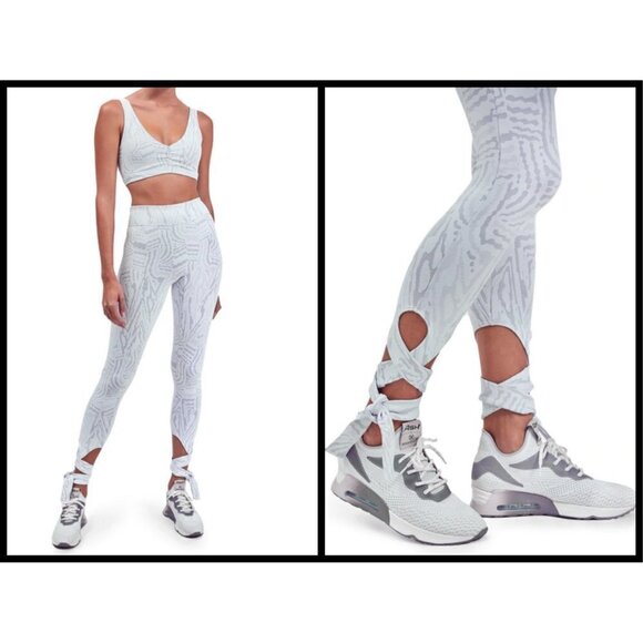 💕DEVON WINDSOR💕 Workout Set Ellie Top + Sophia Leggings ~ Blanco White S NWT - Picture 3 of 15